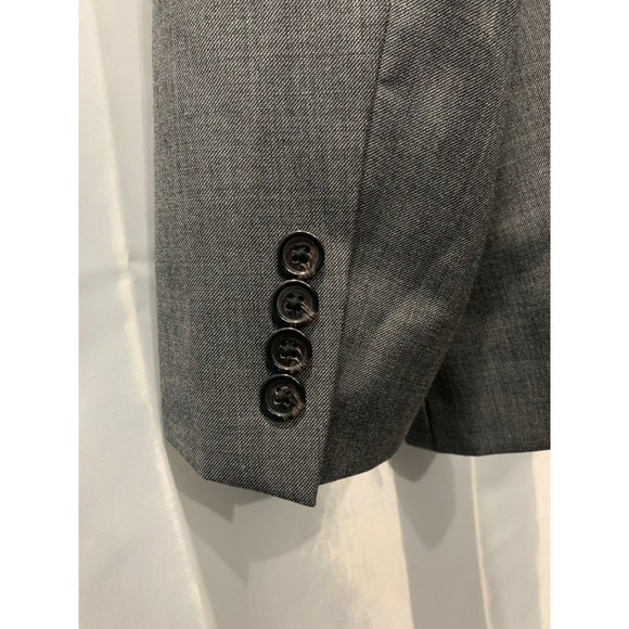 Lauren Ralph Lauren Wool Blend Button Front Men's 46S Grey Blazer - Picture 7 of 11